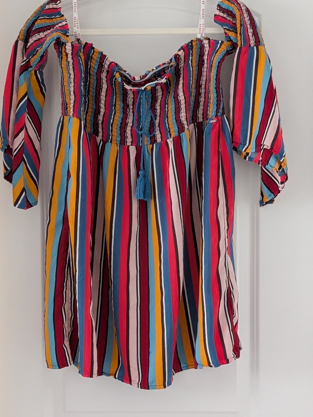 GUESS Multicolor Striped Off-Shoulder Women’s Top